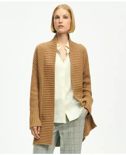 Camel Hair Open Front Cardigan | Brooks Brothers