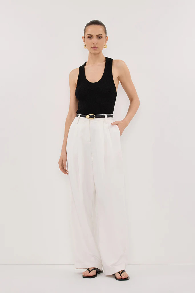 EDEN WHITE TAILORED PANT | DISSH