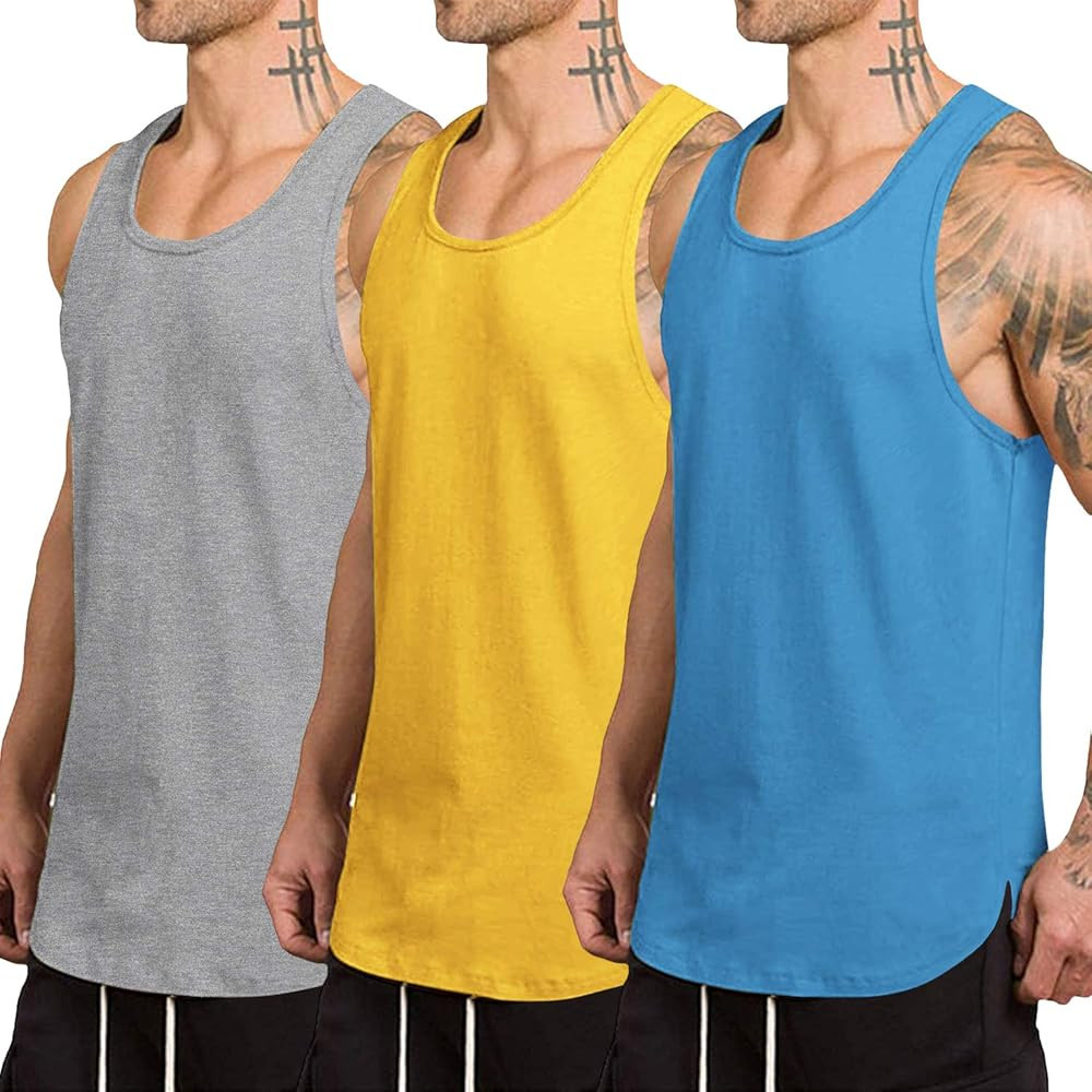COOFANDY Men's 3 Pack Quick Dry Workout Tank Top Gym Muscle Tee Fitness Bodybuilding Sleeveless T... | Amazon (US)