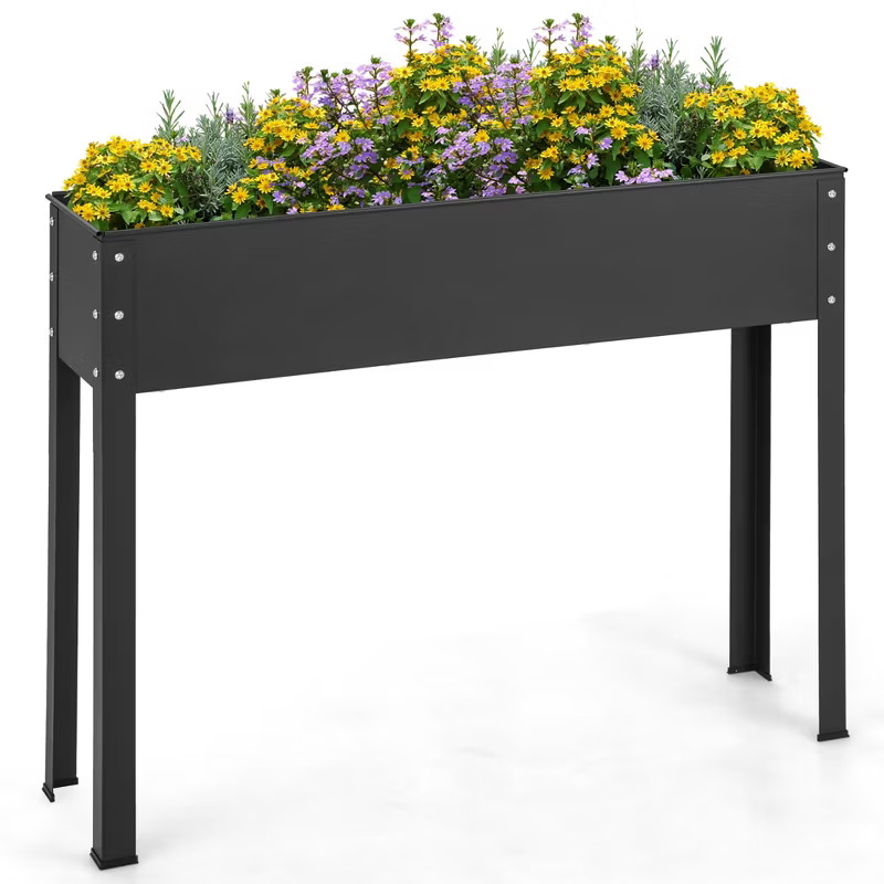 Costway 40'' Raised Garden Bed with Legs Metal Elevated Planter Box Drainage Hole Backyard | Target