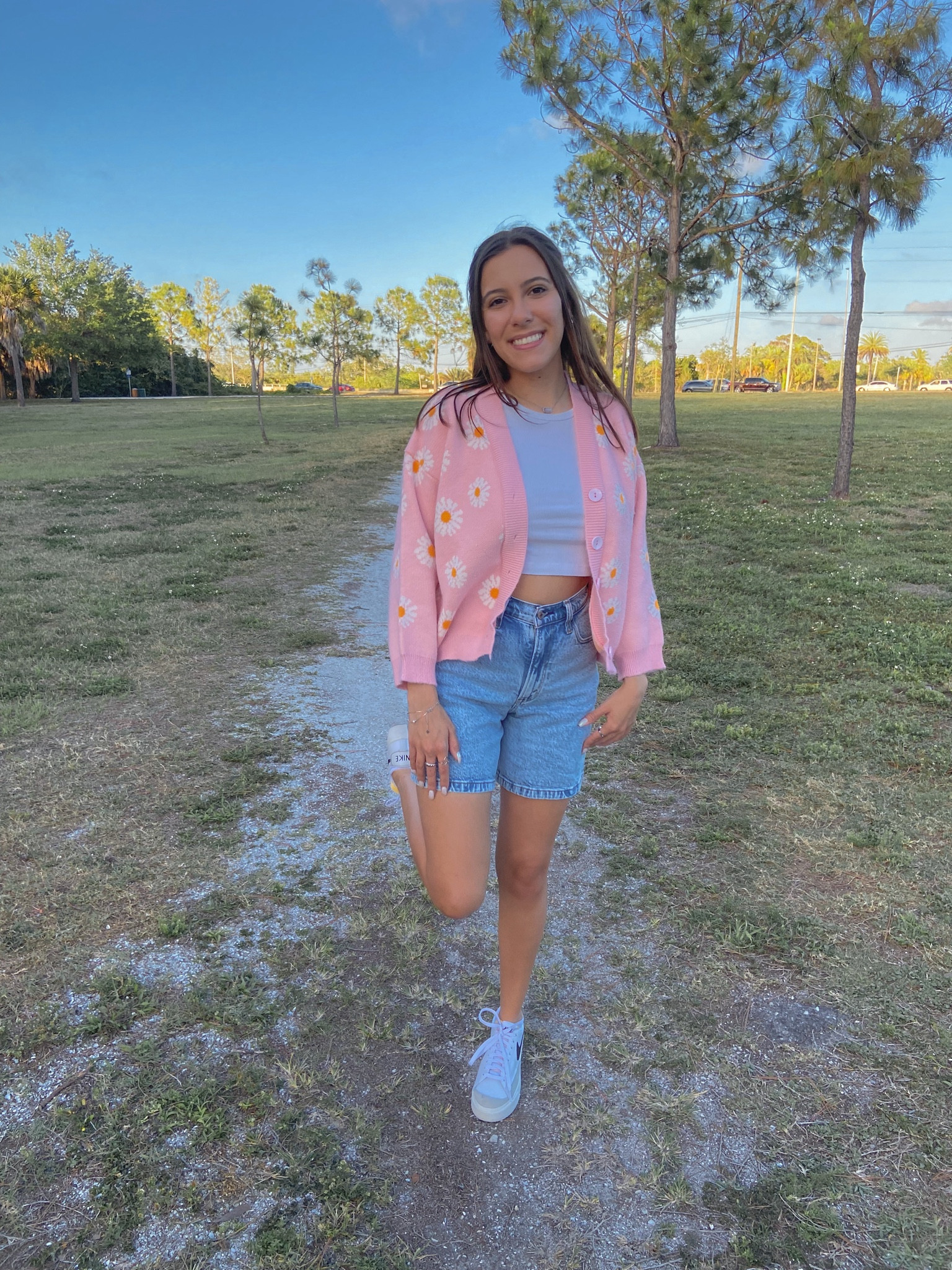 Spring outfit, floral sweater, Abercrombie dad shorts, crop white tank top

#LTKfit #LTKstyletip #LTKSeasonal