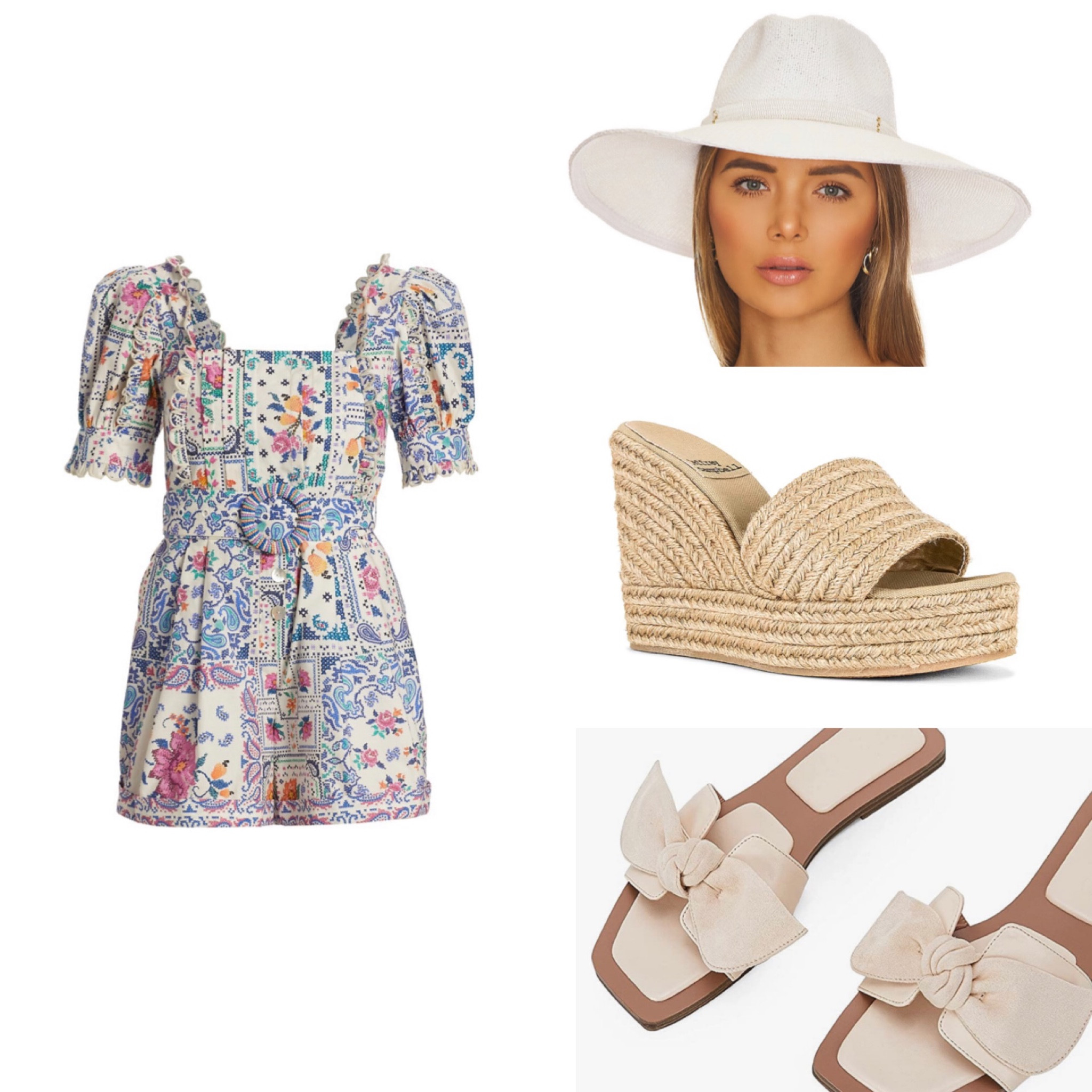 babes who brunch. #farmrio #romper #nikkibeachhat #jeffreycampbell #wedges #sandals #summer #summersandals #amazonfind #style #summerstyle #liketoknow #liketoknowitstyle #ltkfashion #ltkit #ltk #whatiwore ##ltkspring #ltksummer 

#LTKFind #LTKstyletip #LTKshoecrush