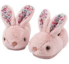 Drecage Girls Toddler Slippers Boys House Shoes For Little Kids Cute with Bunny Design Plush Indo... | Amazon (US)