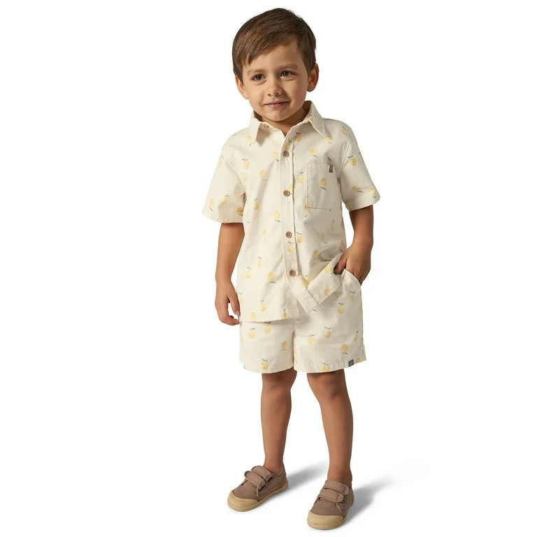 Modern Moments by Gerber Toddler Boy Resort Shirt and Short Outfit Set, 2-Piece, 12 Months - 5T | Walmart (US)