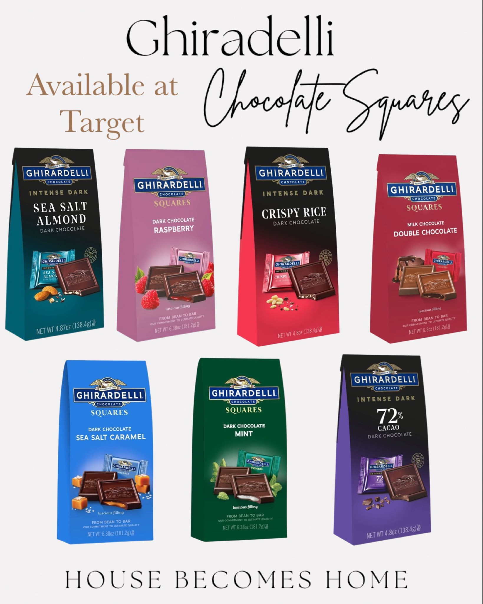 Ghirardelli intense dark 2025 crispy rice squares