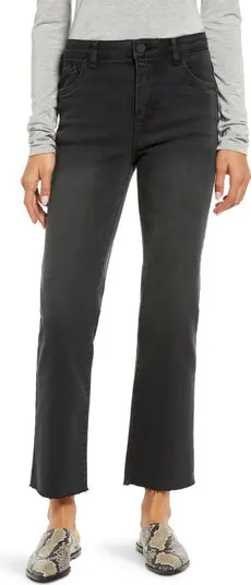 'Ab'Solution Skyrise Raw Hem High Waist Stretch Bootcut Jeans | Nordstrom