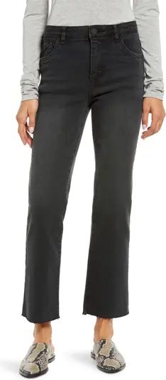 'Ab'Solution Skyrise Raw Hem High Waist Stretch Bootcut Jeans | Nordstrom