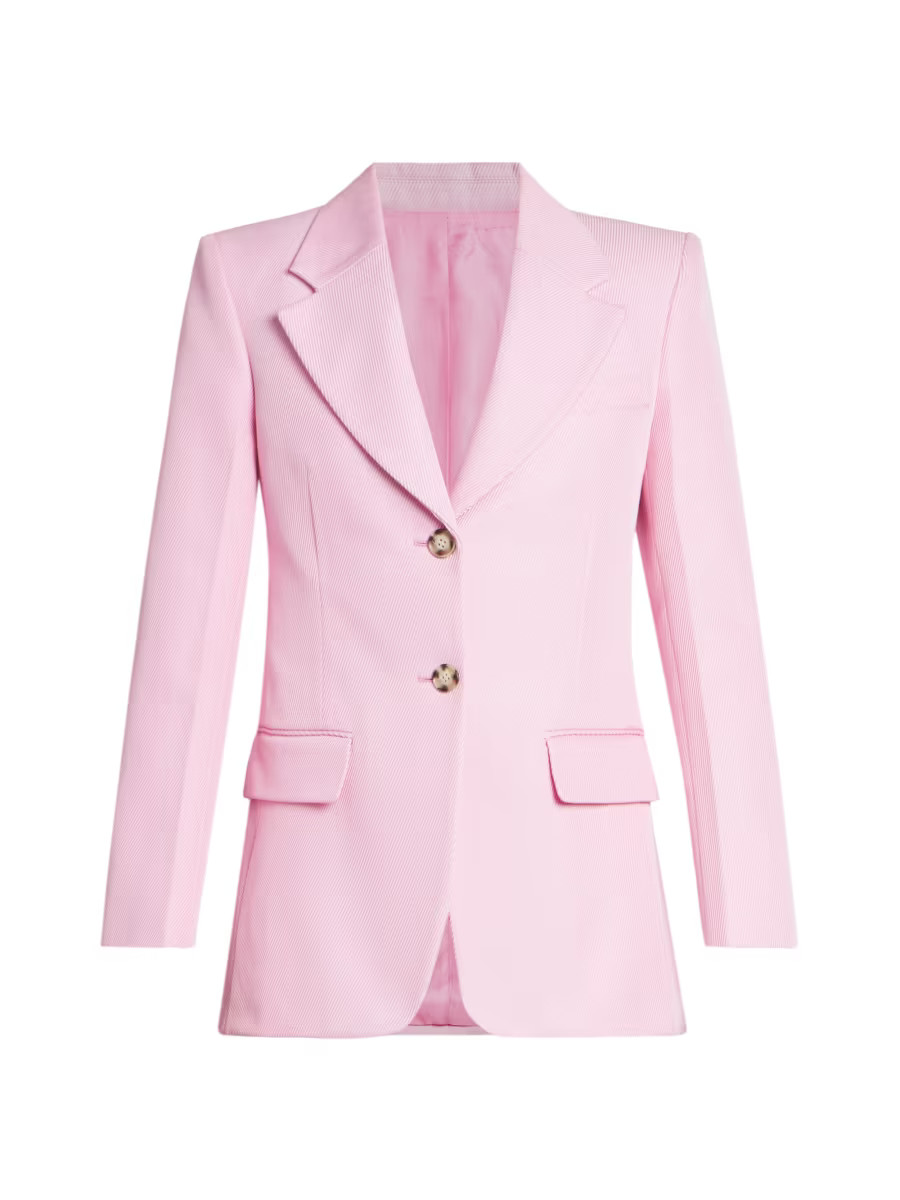 Single-Breasted Twill Blazer | Saks Fifth Avenue
