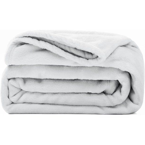 Deconovo Fleece Blanket, Bed Blanket, Plush Throw Blanket for Bed, Sofa, 50" x 60", Grey | Walmart (US)