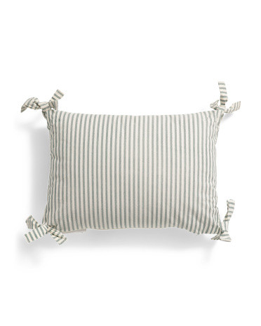 14x20 Striped Cotton Corner Ties Pillow | TJ Maxx