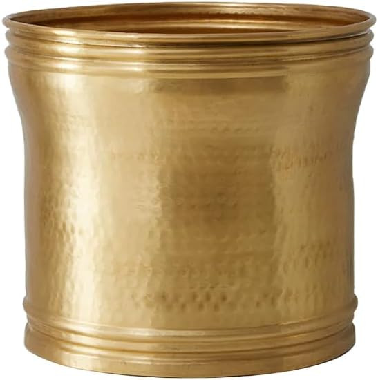 Serene Spaces Living Rajani Hammered Aluminum Planter \u2013 Decorative Indoor Plant Pot with Tex... | Amazon (US)
