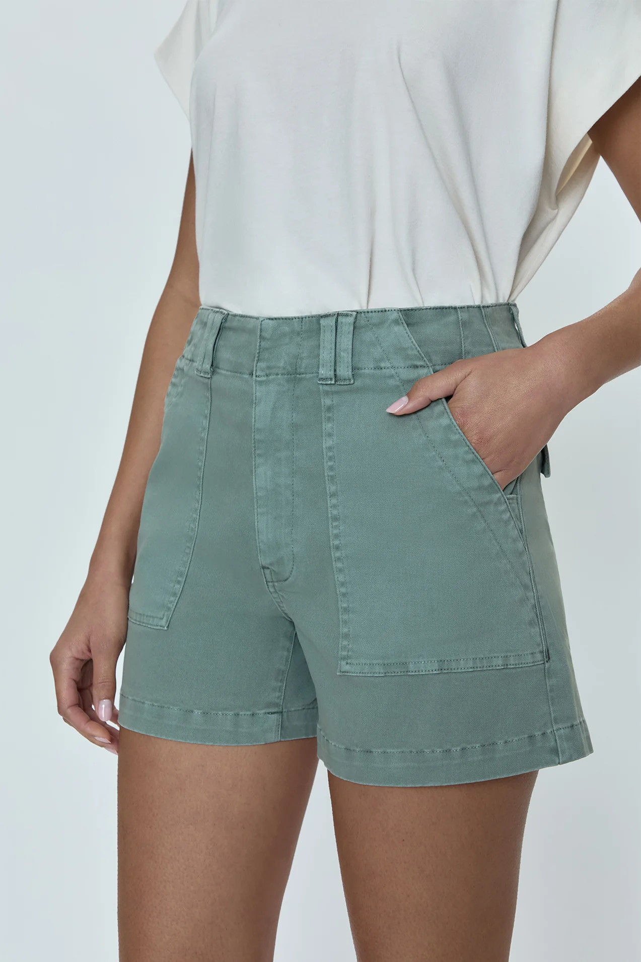 Marissa High Rise Utility Short - Bluff | Pistola Denim