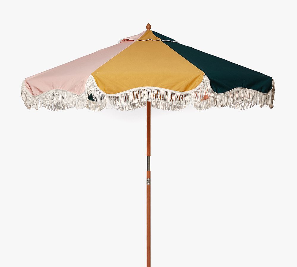St. Tropez 7' Round Outdoor Patio Umbrella - Teakwood Frame | Pottery Barn (US)