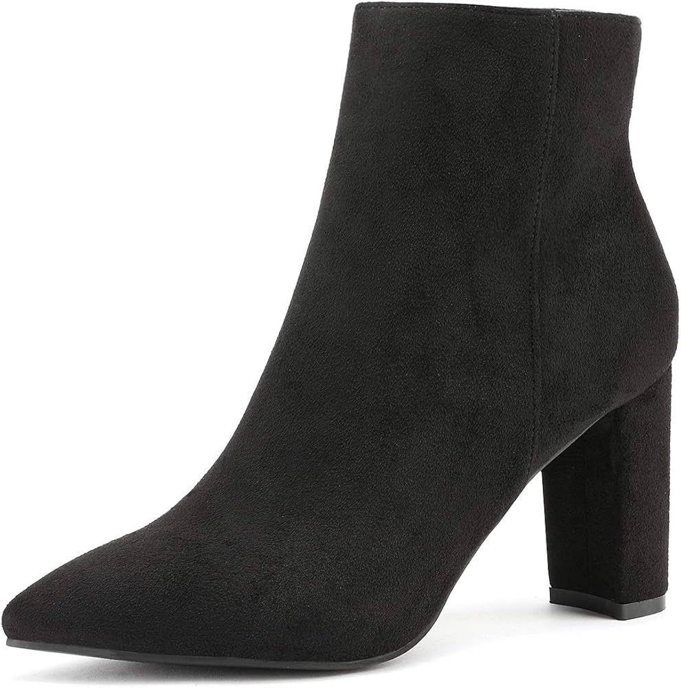 DREAM PAIRS Women's Chunky High Heel Ankle Booties | Amazon (US)