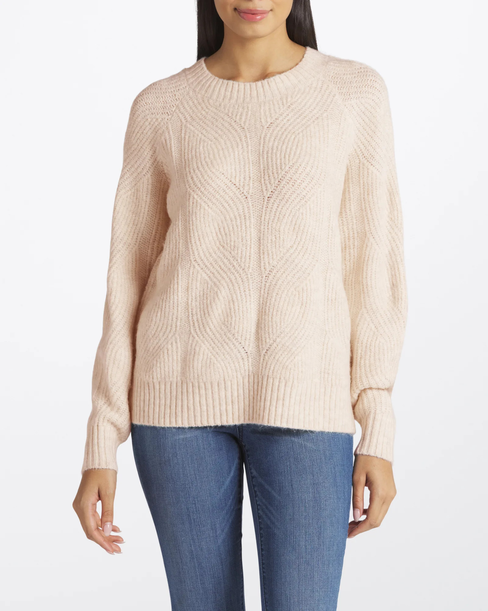 Emma Novelty Stitch Chunky Crewneck Sweater | Stitch Fix