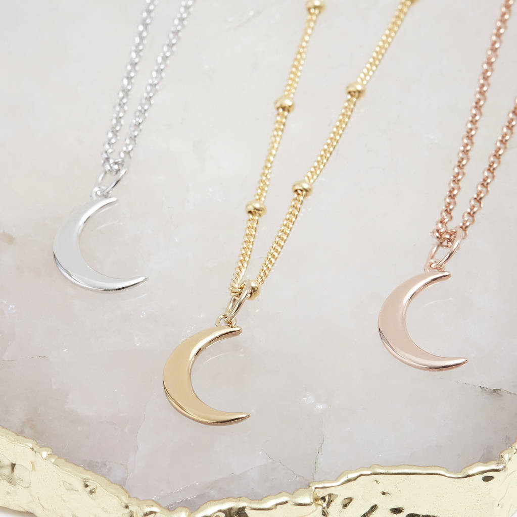 Mini Crescent Moon Necklace | Notonthehighstreet.com UK