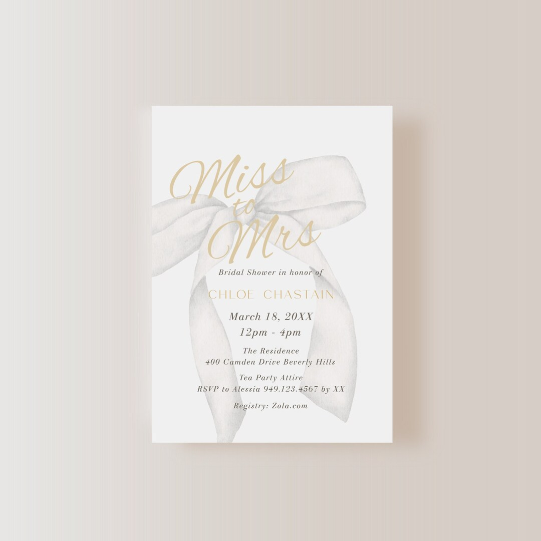 White Bow Miss to Mrs Bride Wifey to Be She Said Oui Paris Bridal Shower Birthday Brunch Tea Part... | Etsy (US)