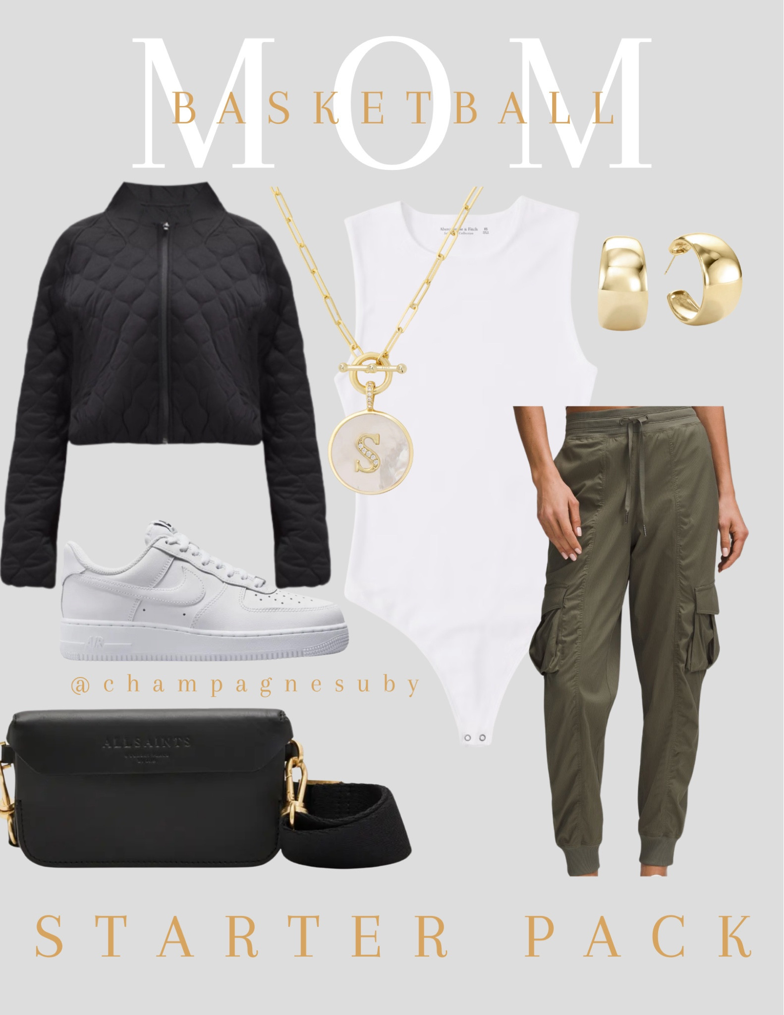 Use code ‘champagnesuby’ for 10% off the hoops and necklace! 
Bonus: Bomber on markdown