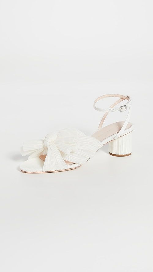 Dahlia Pleated Bow Heels with Ankle Strap | Shopbop