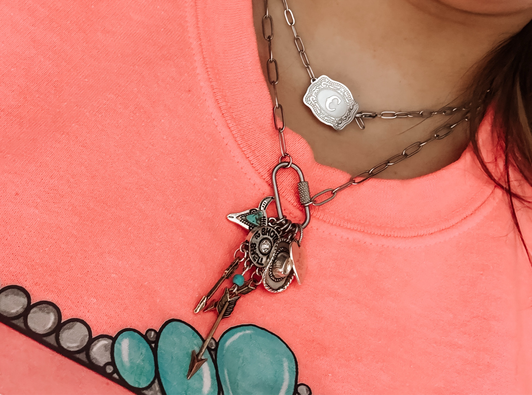 This is my far my favorite necklace & I almost never take it off now! All my favorite things on one clasp!