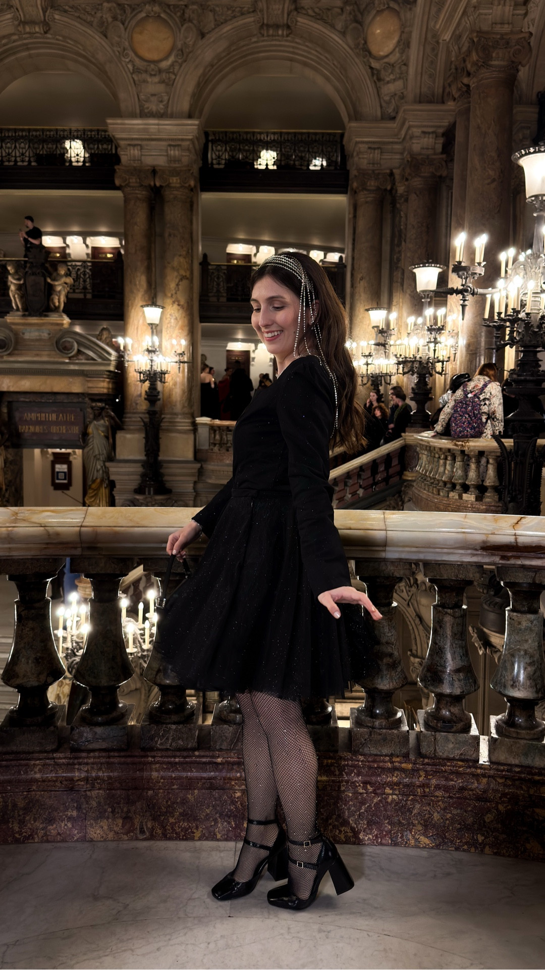 There is no better feeling than wearing something you made yourself 🥹

Both times I attending Paris Fashion Week I wore, for at least one of the looks, something I made 🪡 This year I went for a black glittery top and matching skirt! I made the skirt back in 2024 to wear to my best friend’s wedding party as her made of honour. I made the top in 2025 to wear to the Santinni party!

The theme was “dripping in diamonds”! The glittery set was the perfect base for it. I combined it with rhinestone tights and headband. Sparkly accessories and my favourite Santinni coat were the final touches!

This glittery set is proof that you don’t need a lot of clothes, you need the right ones! Not gonna lie, when I first made it in 2024 I didn’t think I’ll ever have another occasion to rewear the pieces. But I already wore the skirt 4 times and this top 2! 