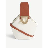 Danse Lente Women's Red and White Johnny Mini Leather Bucket Bag | Selfridges