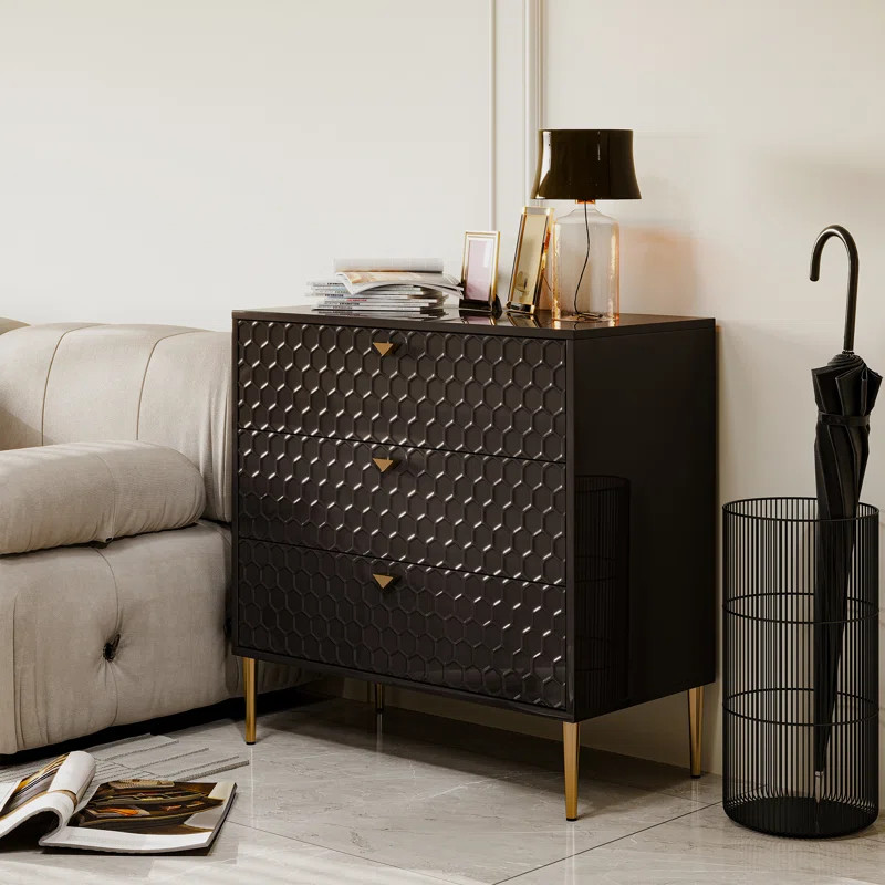 32'''' Tall 3 - Drawer Bachelor''s Chest | Wayfair Professional