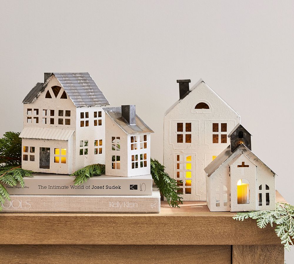 Handcrafted Metal Village Houses | Pottery Barn (US)