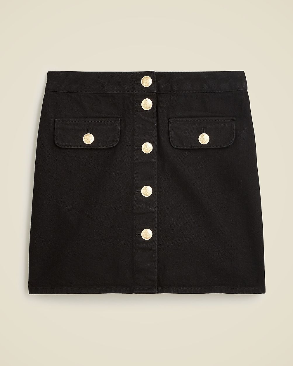 Button-front denim mini skirt | J. Crew US