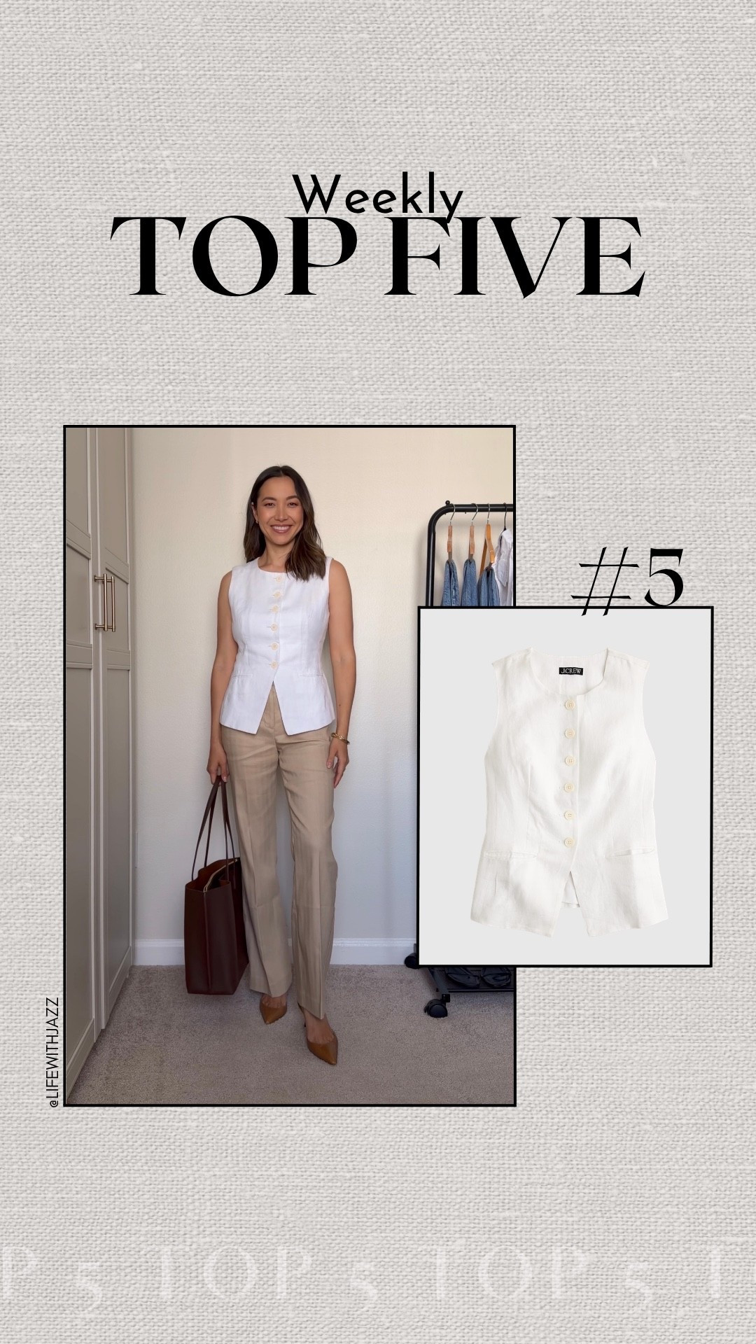 #5 bestseller this week: Jcrew linen vest 

Currently on sale for under $75! 

Wearing xs

#LTKSaleAlert #LTKootd