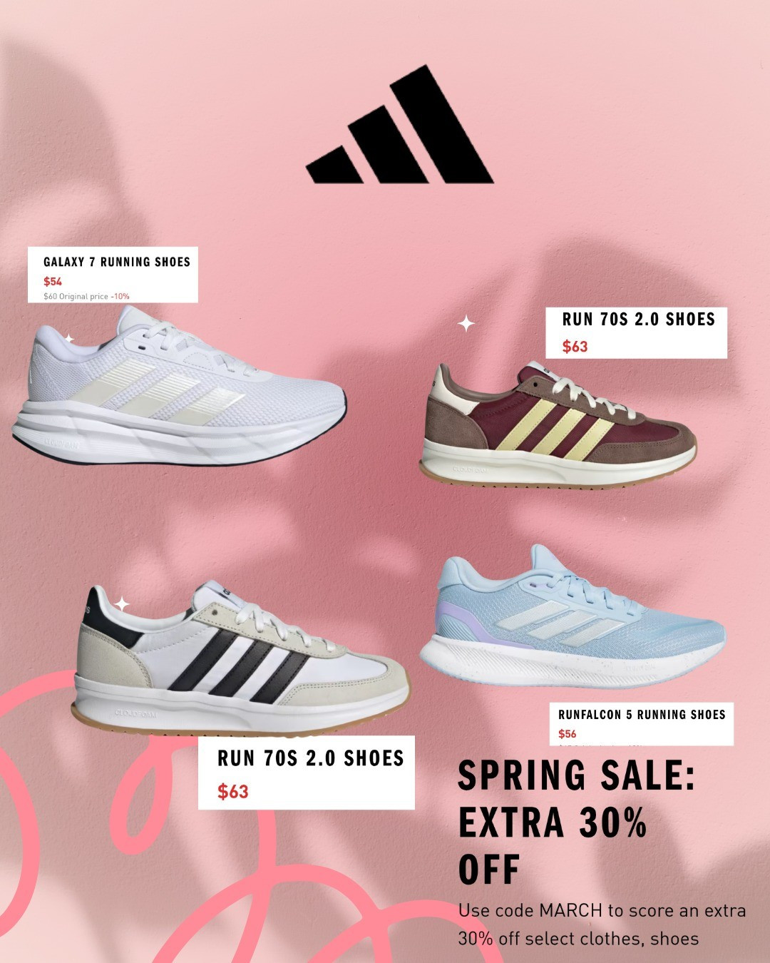 Spring refresh starts here 🌸30% OFF Adidas = the perfect time to grab your fave sneakers + activewear 🙌So many cute styles for everyday + workouts 💕 #LTKsale #LTKfit #LTKspring

#LTKdayinmylife #LTKselfcare #LTKSaleAlert