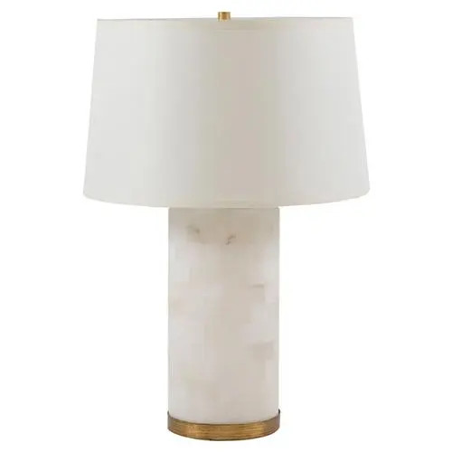 Gabby Maple Modern Classic Alabaster White Gilded Gold Table Lamp | Kathy Kuo Home