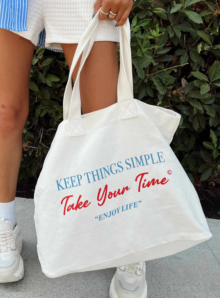 Take Your Time Tote Cream | Princess Polly US