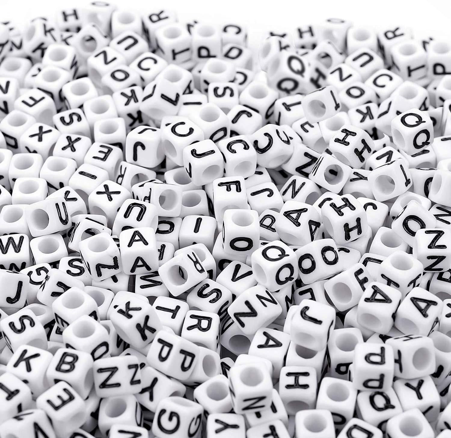 700PCS White Letter Beads Alphabet Beads for Making DIY (6mm) | Amazon (US)