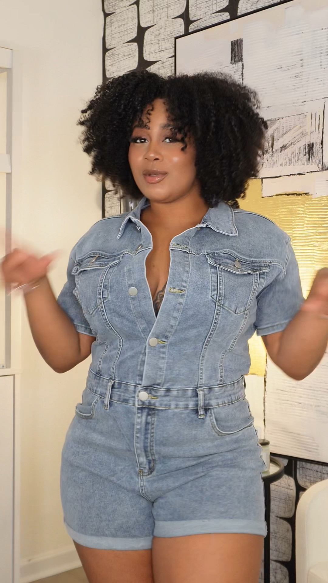 The perfect denim romper for the spring! Super stretchy and super comfortable! I’m wearing a size XL! 


#LTKVideo #LTKSeasonal #LTKmidsize
