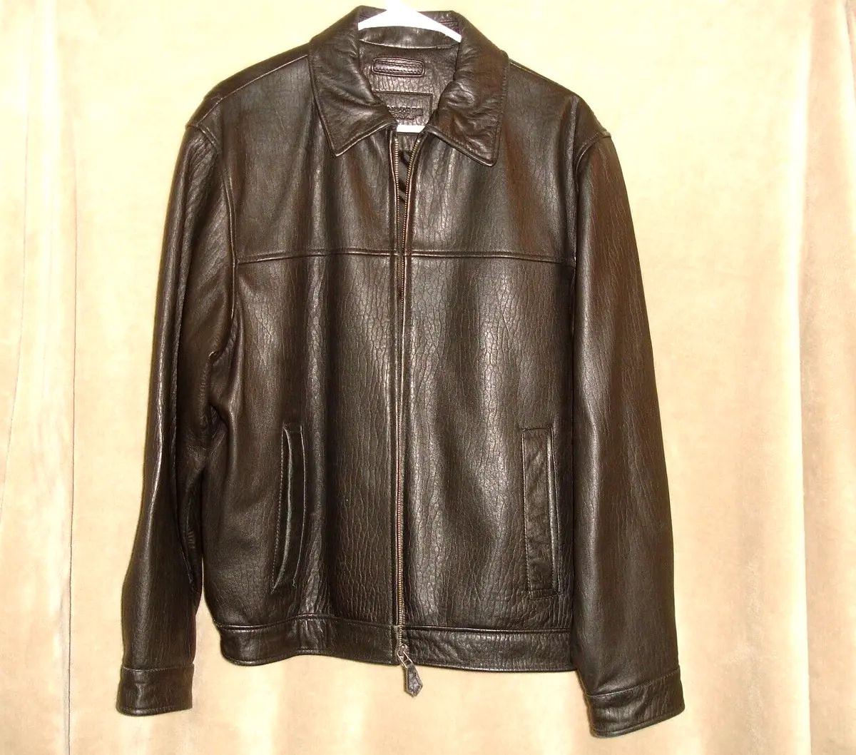 Roundtree & Yorke Lambskin Leather Bomber Jacket Black Size Large  | eBay | eBay US