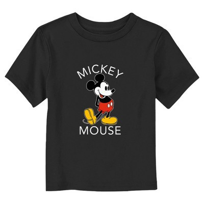 Mickey & Friends Retro Mickey  T-Shirt - Black - 4T | Target