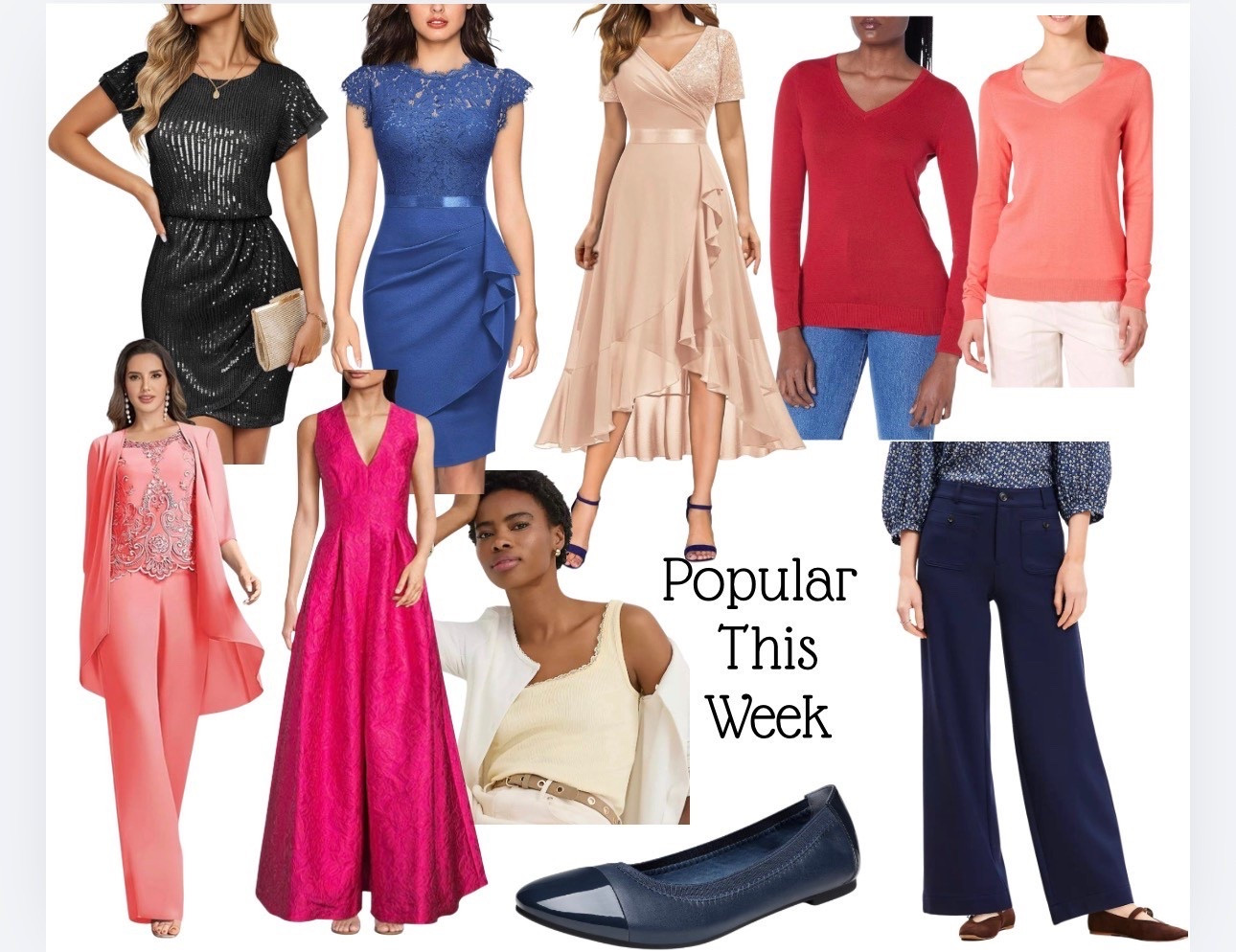 Some of your favorites this week have featured beautiful special occasion outfits. Wedding season is here, and you’ve picked out some stunning ensembles. Layering tops and wide-leg pants are perfect for this time of year and definitely seem to be on your must-have list.

#LTKmomlife #LTKootd #LTKWedding