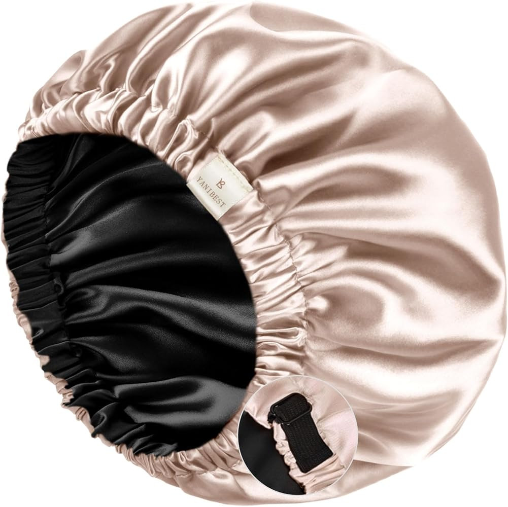 YANIBEST Silk Bonnet Satin Bonnet for Sleeping Women Men, Adjustable Double Layer Hair Bonnet for... | Amazon (US)