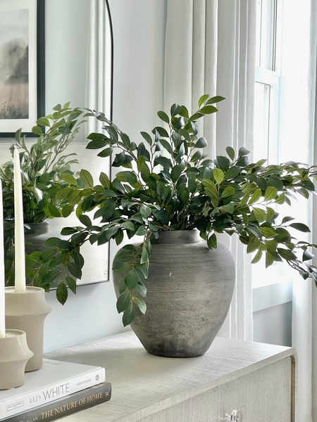 My Italian Ruscus spray branches are 20% off with code GREENS20!

Faux stems, faux branches, Bedroom decor, black vase, gray vase, dresser decor, spring decor, home decor, greenery, branches, AFloral, 

#LTKhome #LTKsalealert #LTKSeasonal