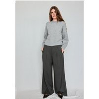 Stradivarius Basic soft-touch knitted jumper  Dark grey M | Stradivarius (UK)