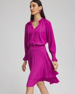 Drop Waist Pleated Tier Dress | Chico's