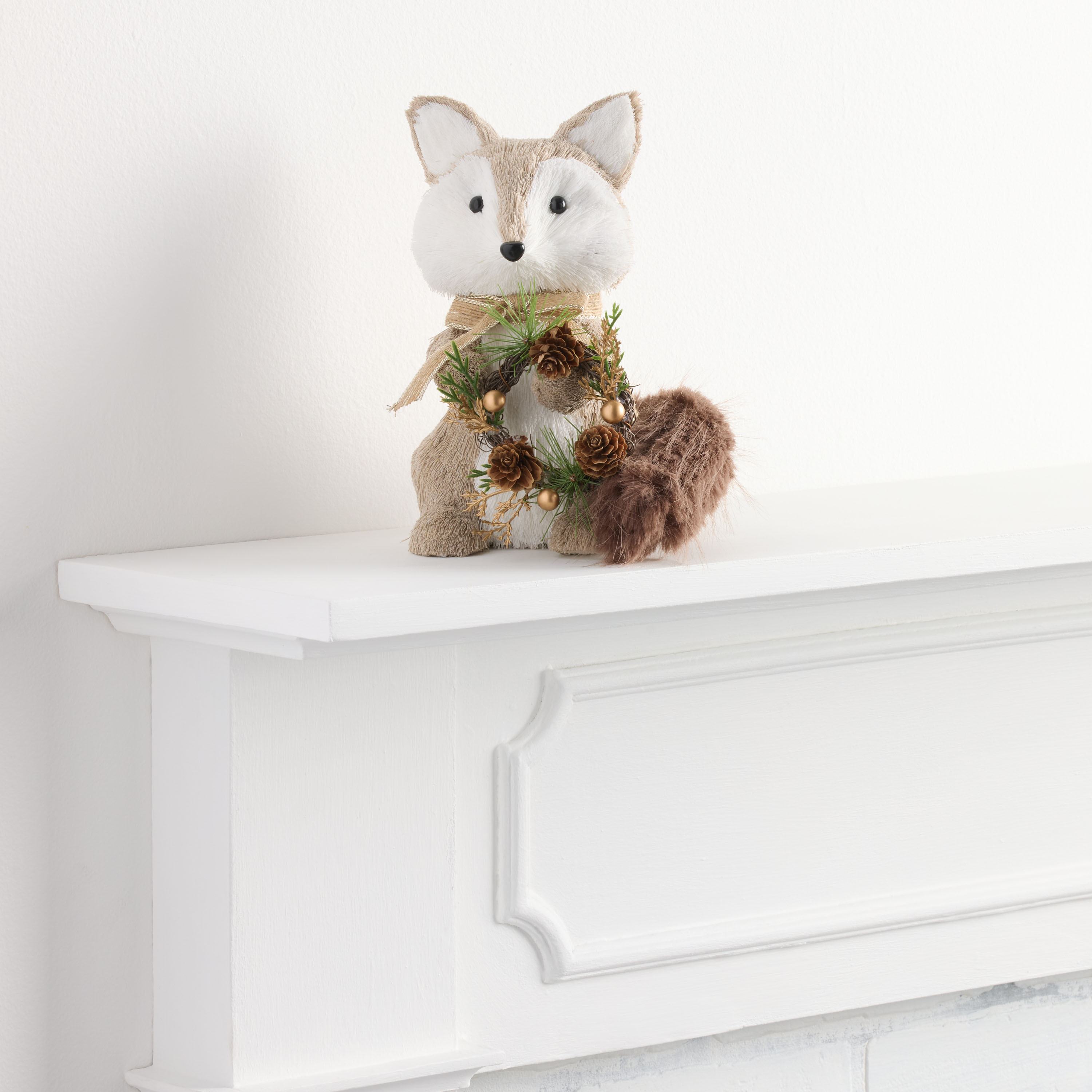 Fabric Fox with Wreath Decor | World Market