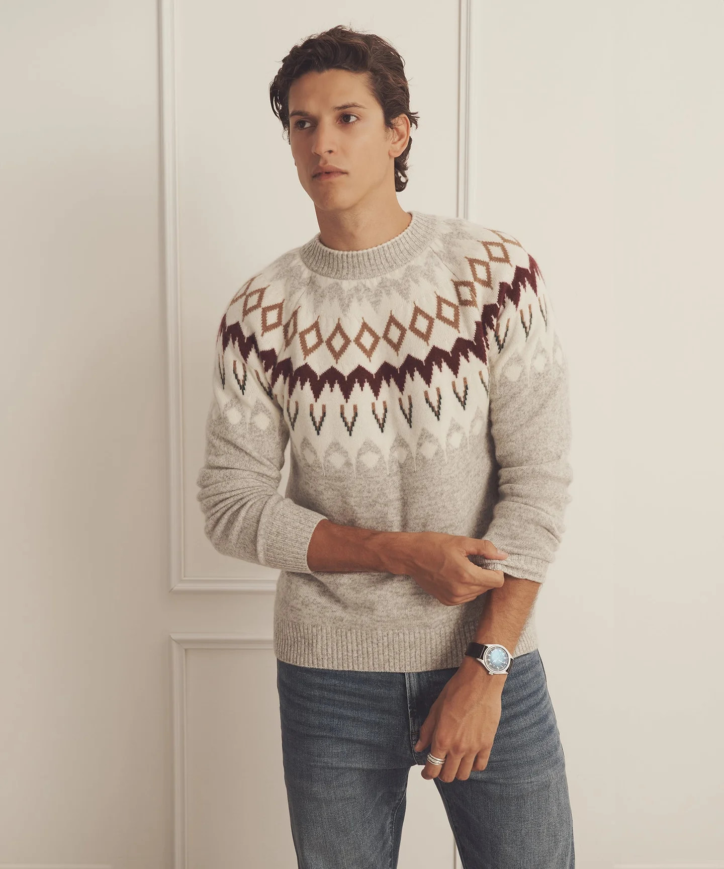 Luxe Cashmere Fair Isle Crewneck | NAADAM