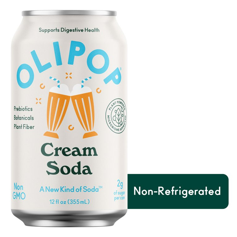 OLIPOP Prebiotic Soda, Cream Soda, 12 fl oz, Pantry Packs | Walmart (US)