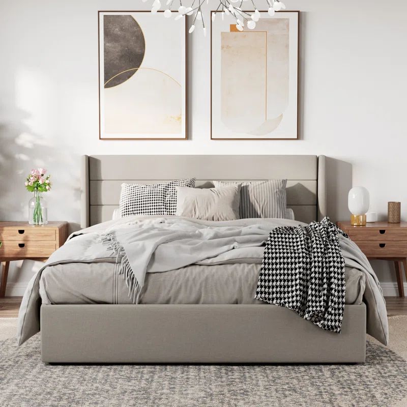 Braya Hydraulic Lift Up Storage Upholstered Platform Bed | Wayfair North America