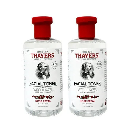 Thayers Witch Hazel Aloe Vera Formula Alcohol-Free Toner Rose Petal 12 oz (Pack of 2) | Walmart (US)
