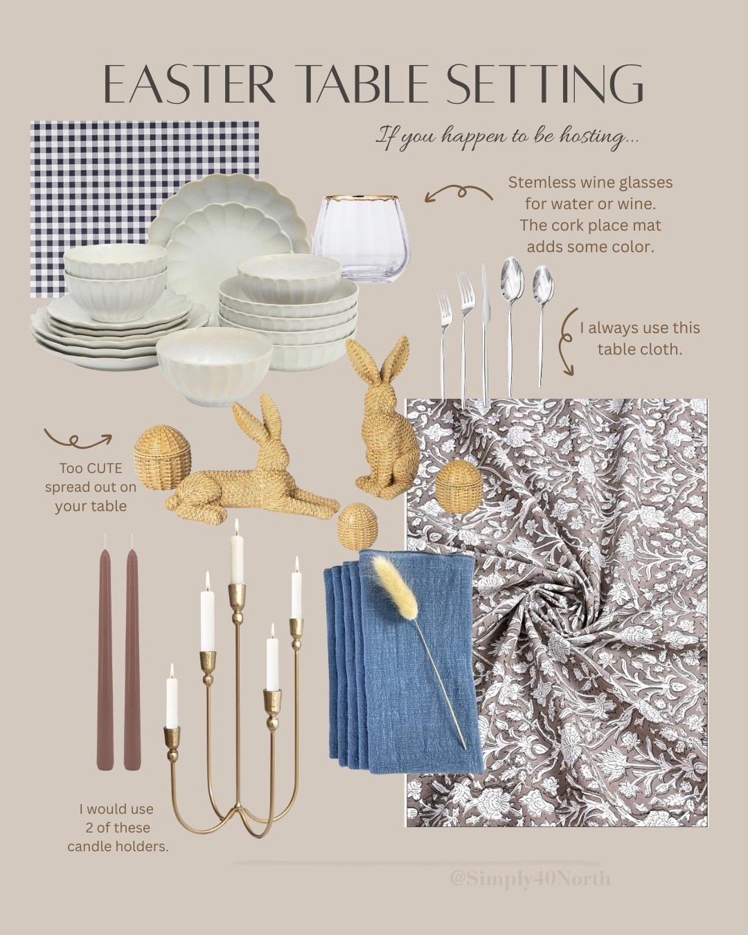 I love a pretty table setting for holidays.  This is what I would love for Easter: classic.

#LTKhome #LTKSeasonal