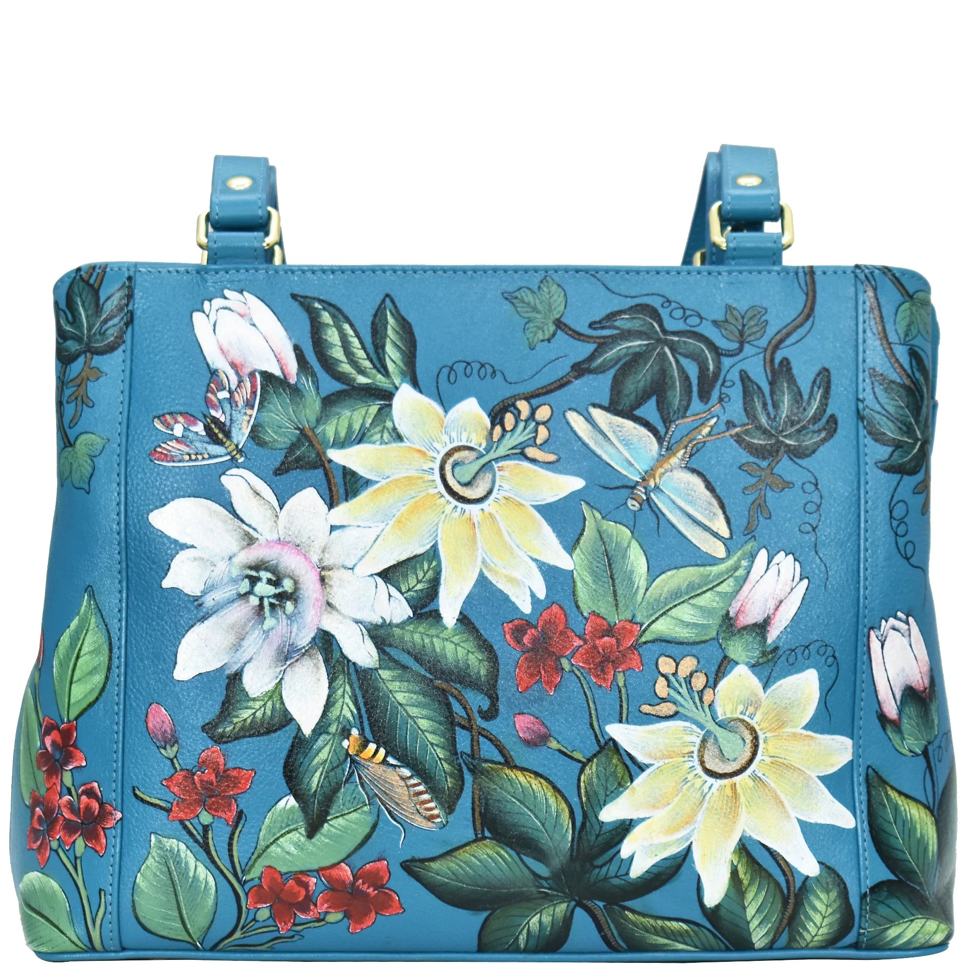 Leather Hand-Painted Medium Everyday Tote - 710 | Anuschka 