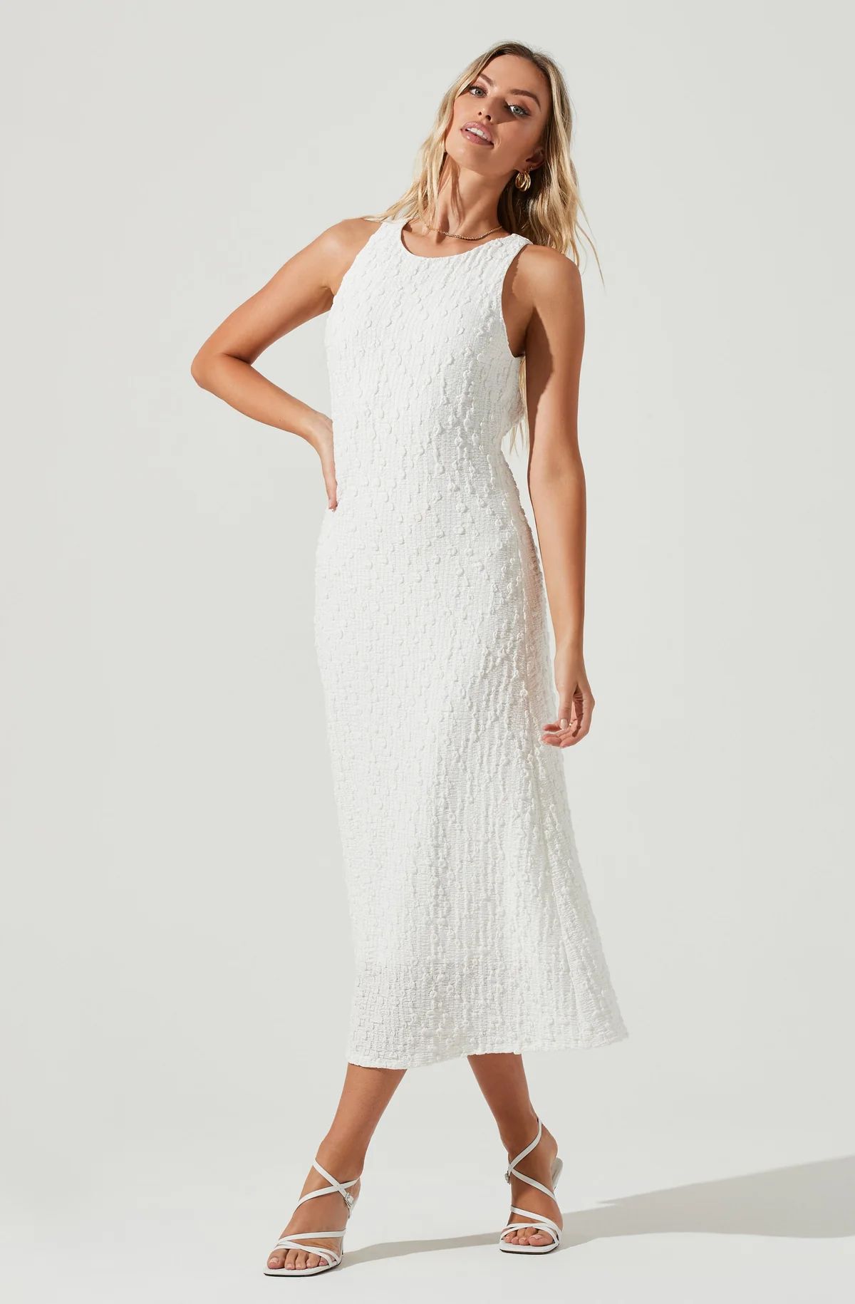 Millbrae Backless Crinkle Midi Dress | ASTR The Label (US)